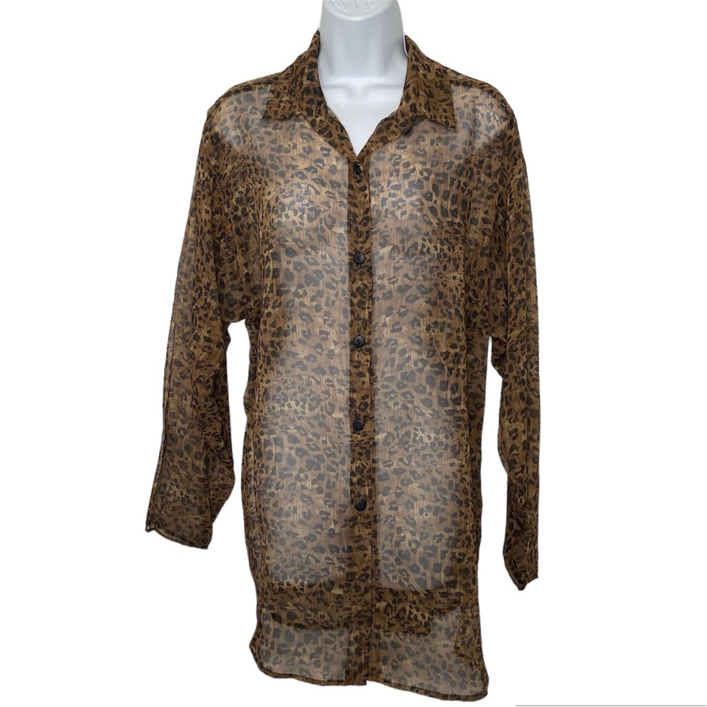Special Preview Vintage Sheer Leopard Top